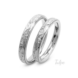 Karikagyűrű pár barokk véséssel  - TKG501