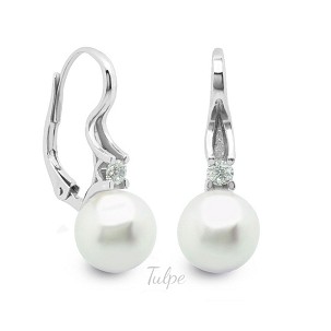 Fülbevaló gyémánttal és gyönggyel - TFD603