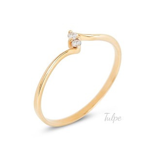 Eljegyzési rozé arany gyűrű - TND316