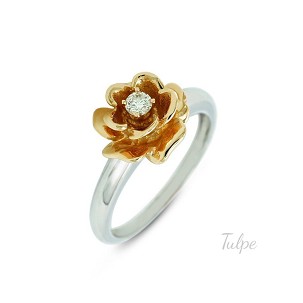 Rózsa gyűrű brillel - TND335