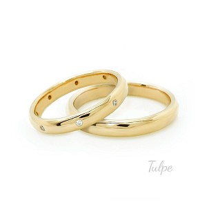 Karikagyűrű pár kövekkel - TKG514