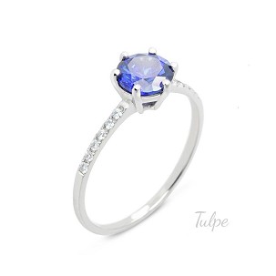 Eljegyzési gyűrű tanzanittal - TS136