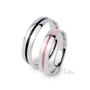 Karikagyűrű pár zománccal - TKG513