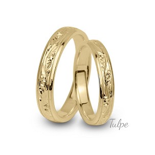 Karikagyűrű pár barokk véséssel - TKG528