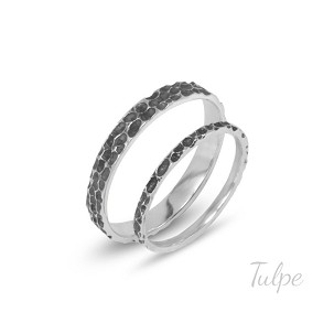 Ezüst karikagyűrű pár TE-629