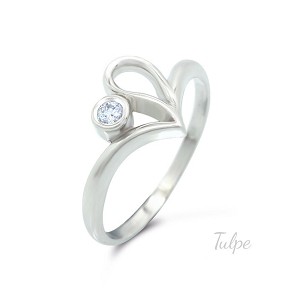 Köves szív gyűrű - T301