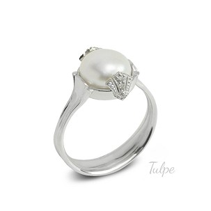 Gyémánt gyűrű gyönggyel - TND417