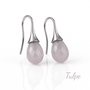 Fülbevaló rózsakvarccal - TF610